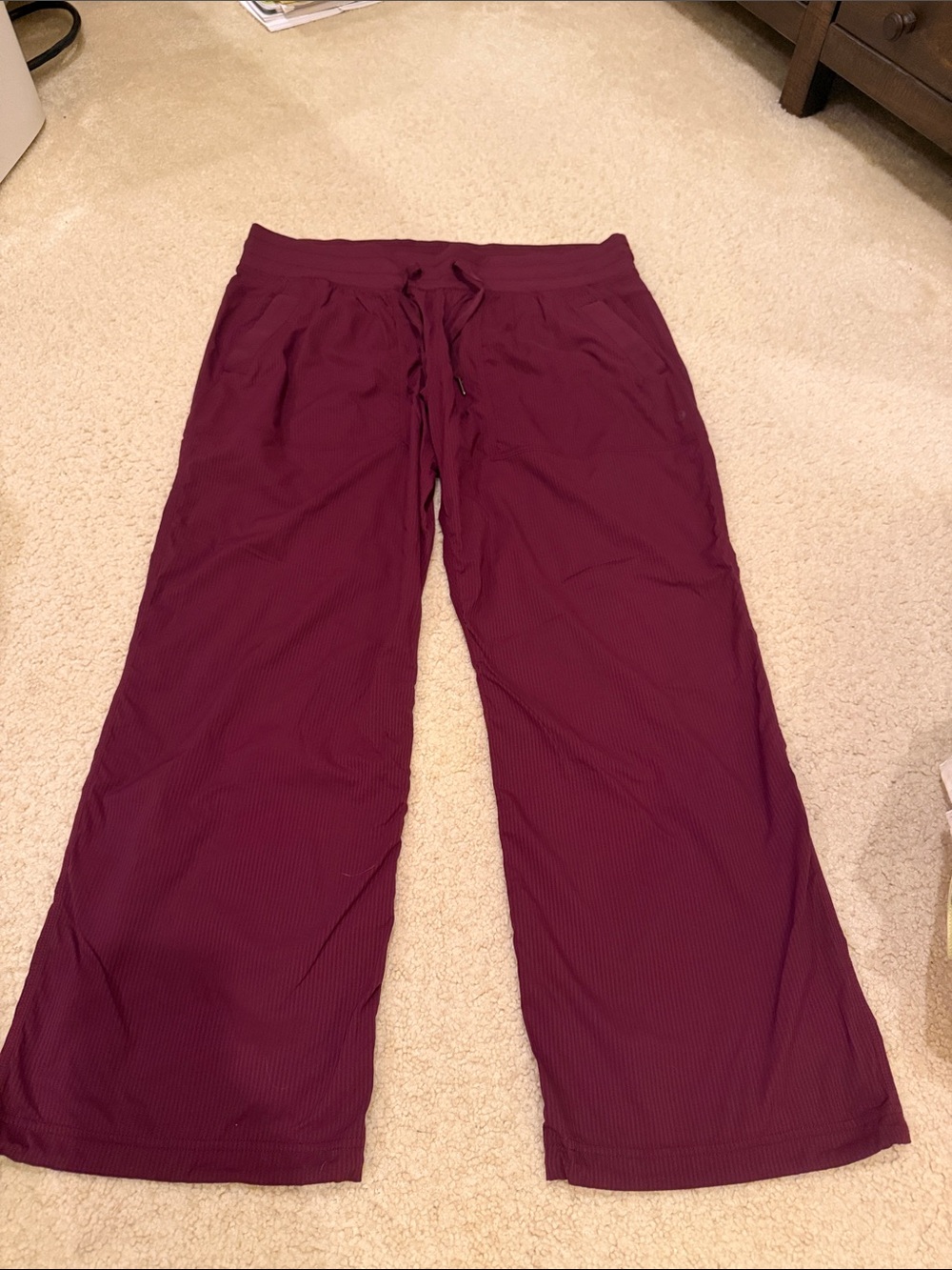 Lululemon Dance Studio Women's Wide Leg Drawstring Pants - Burgundy